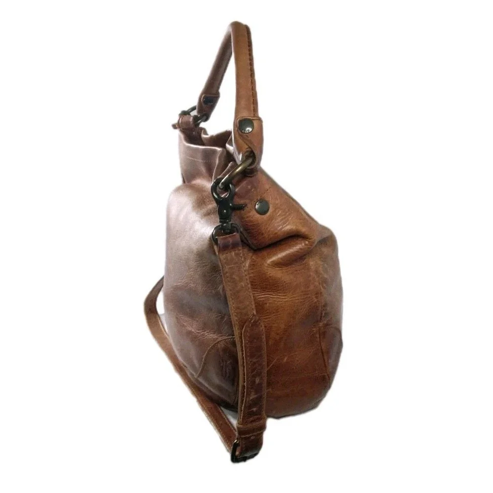 Frye Melissa Hobo Shoulder Bag Brown Leather Retail $388